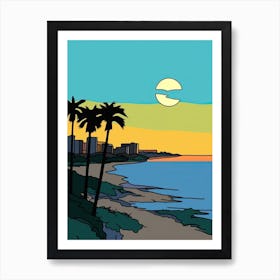 Minimal Design Style Of Gold Coast, Australia1 Art Print