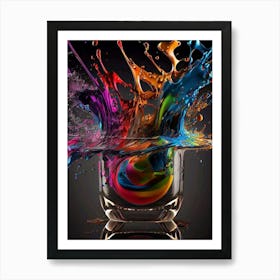 Colorful Splash Art Print