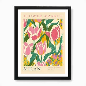 Flower Market Milan 1 Art Print