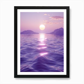 Sunset Over The Ocean 2 Art Print