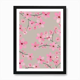 Cherry Blossom | 08 – Pink And Neutral Art Print