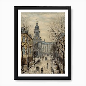 London England Van Gogh Style 2 Art Print