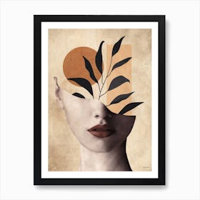 Vintage Beauty Collage Art Print