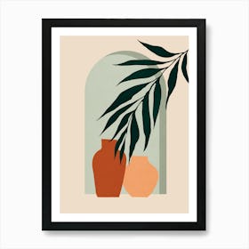 Geometric and floral composition 5 Art Print