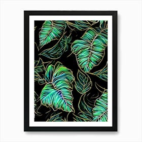 Tropical Nightscape Art Print