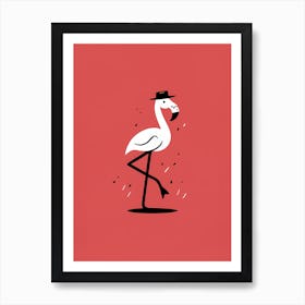 Flamingo Minimal Illustration Art Print