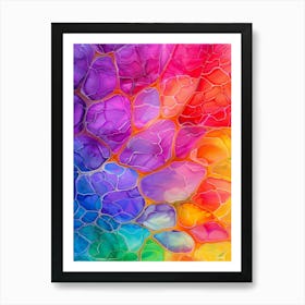 Rainbow Abstract Painting Art Print