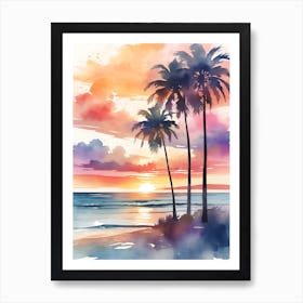 Beach Sunset Art Print