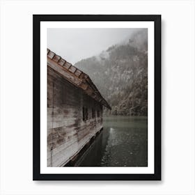 Moody Lake Cabin Art Print