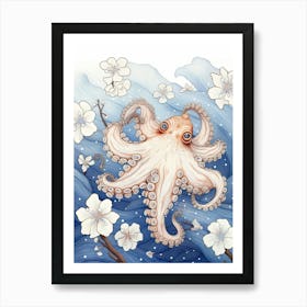 Star Sucker Pygmy Octopus Illustration 6 Art Print