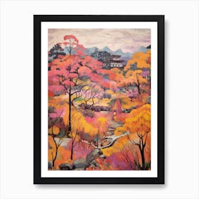 Autumn Gardens Painting Koraku En Japan 4 Art Print