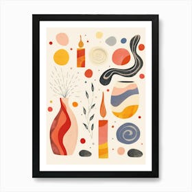 Abstract Vases And Objects 8 Art Print