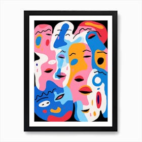 Group Of Faces Art Print