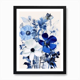 Blue Flowers 27 Art Print