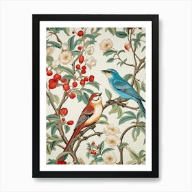 Birds On A Branch 6 Art Print