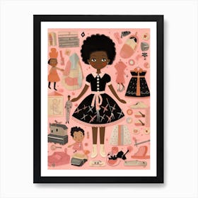 Vintage Paper Doll Kitsch 2 Art Print