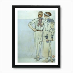 Man And Woman In Sport Clothes (1913), Edward Penfield Art Print