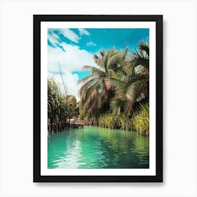 Tropical Landscape With Palm Trees 1 Art Print