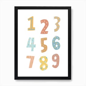 123 Numbers Nursery Art Print