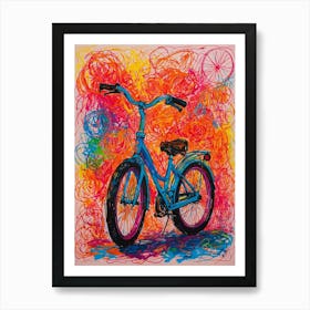 'Blue Bike' Art Print