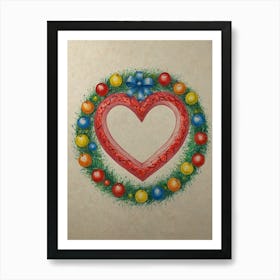 Christmas Wreath Art Print