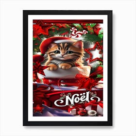 Noel kitten Art Print