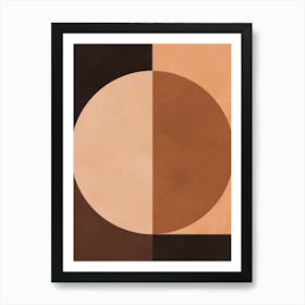 Brown geometric art 9 Art Print