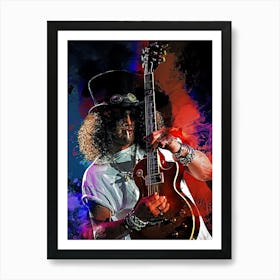 Slash Guitar Art Print