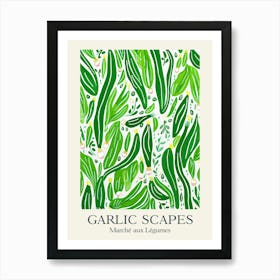 Marche Aux Legumes Garlic Scapes Summer Illustration 7 Art Print