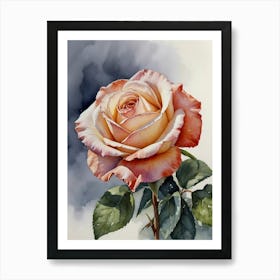 Rose Watercolor Painting Art Print