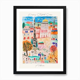 Poster Of Ankara, Dreamy Storybook Illustration 1 Art Print