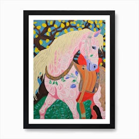 Maximalist Animal Painting Horse 6 Art Print