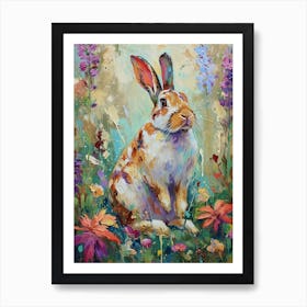 English Spot Rabbit Painting 3 Art Print