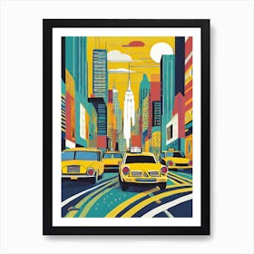 New York City Taxis 4 Art Print