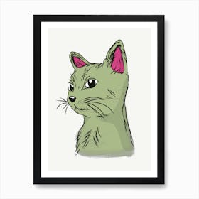 Cat Creative Illustration Art Print