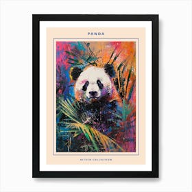 Panda Brushstrokes Poster 4 Art Print