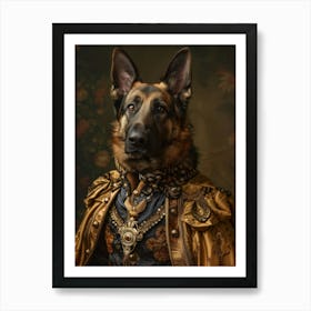 Rococo Royal German Shephard Art Print