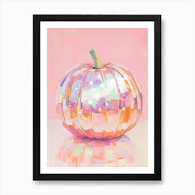 Mirrored Pink Pumpkin Art Print