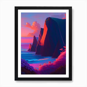 Na Pali Coast Dreamy Sunset 4 Art Print