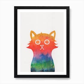 Positivity Cat Art Print