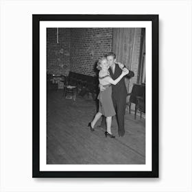 Young Couple Dancing At Jaycee Buffet Supper And Party, Eufaula, Oklahoma By Russell Lee Art Print