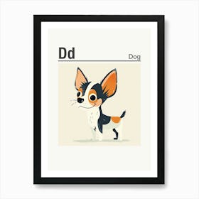 Animals Alphabet Dog 1 Art Print