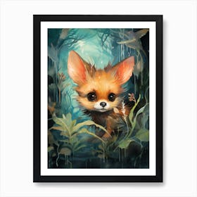 Adorable Chubby Swimming Possum 1 Art Print