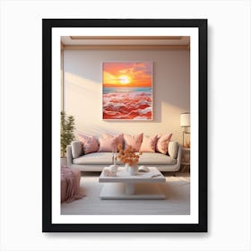 Sunset Over The Ocean Art Print