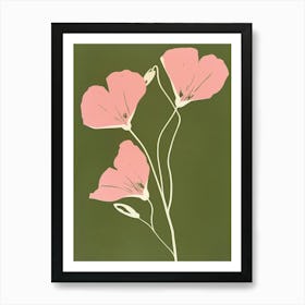 Pink & Green Sweet Pea 2 Art Print