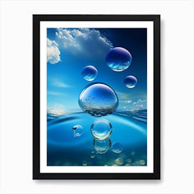 Bubbles In Water Water Waterscape Photography 1 Art Print