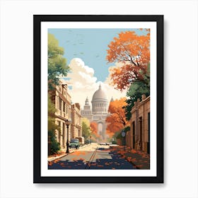 Cairo In Autumn Fall Travel Art 3 Art Print