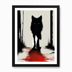 Wolf In The Woods Art Print