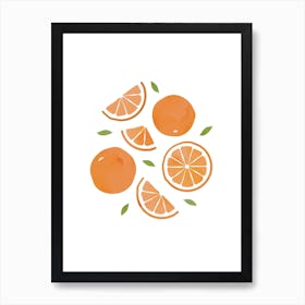 Orange Fruit Colourful Kitchen Art Nursery Wall Art Print