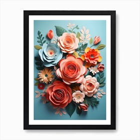 Paper Flowers 5 Art Print